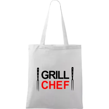 Grilování - Grill Chef - Taška bavlněná - 42 x 38 cm ( Bílá )