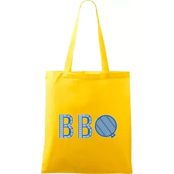 BBQ nápis - Taška bavlněná - 42 x 38 cm ( Žlutá )
