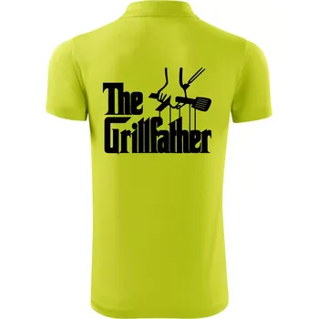 Pánská košile The Grillfather - Polokošile Victory sportovní (dresovina) - L ( Limetková )