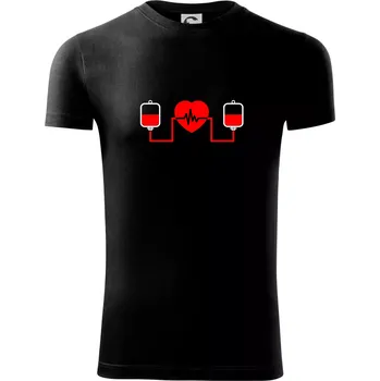 Pánské oblečení Zdravotnická výměna krve - Viper FIT - Pánské zůžené tričko - 3XL ( Černá )