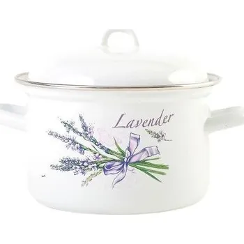 Hrnec Hrnec Olymp Standard smaltovaný s poklicí 22 cm 6 l levandule