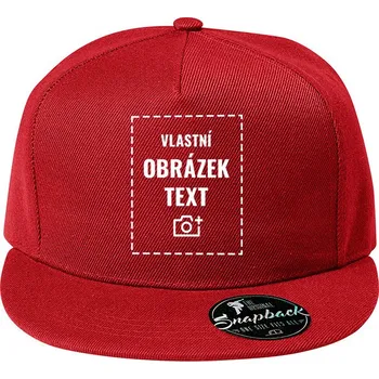 Kšiltovka Kšiltovka snapback s vlastním potiskem, Barva Červená, Velikost 20,5×11 cm , Canvas Kšiltovka snapback Bezvatriko.cz