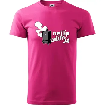 Pánská móda Nejlíp udím já - Klasické pánské triko vyšší gramáže - M ( Purpurová )