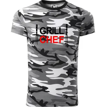 Pánská móda Grilování - Grill Chef - Army CAMOUFLAGE - XS ( Šedý maskáč )