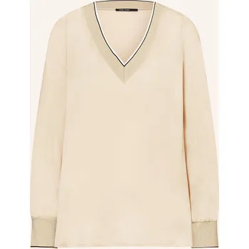 Dámská halenka Marc Aurel Dámská Halenka Ze Saténu, krémová / černá / bílá, 36