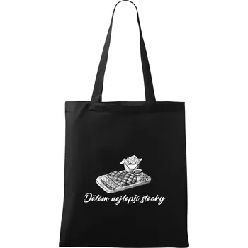 Dělám nejlepší steaky - Taška bavlněná - 42 x 38 cm ( Černá )