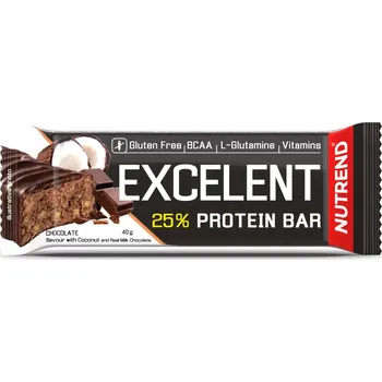 NUTREND Excelent, tyčinka, 40g čok s kok v ml čok -II. jak