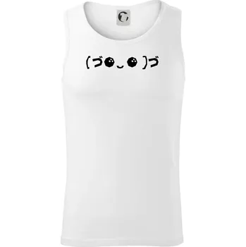 Veselý kaomoji - Tílko pánské Core - S ( Bílá )