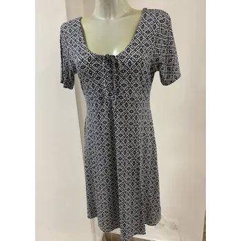 Dámské šaty ZABAIONE VISKOZOVÉ ŠATY BRITTA- MODROBÍLÉ XS