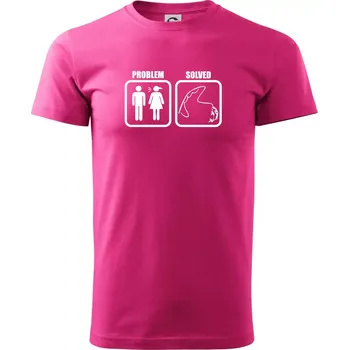 Pánské tričko Problém rybaření - Klasické pánské triko vyšší gramáže - M ( Purpurová )