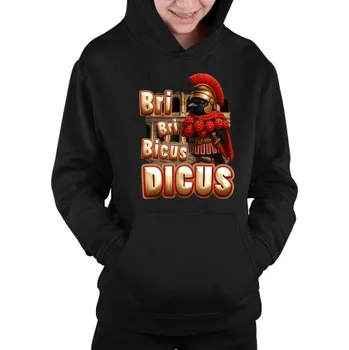 Žertovný předmět Bri Bri Bicus Dicus - pták s malinovým náhrdelníkem - Italian Brainrot - dětská mikina s kapucí- Tričkový.cz