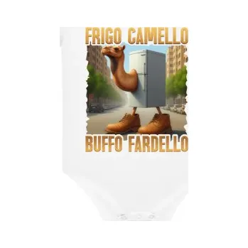 Žertovný předmět Frigo Camello Buffo Fardello - Italian Brainrot - velbloud lednička - dětské body s potiskem- Tričkový.cz