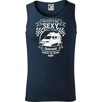 Nesnáším být sexy záchranář - Tílko pánské Core - XL ( Námořní modrá (velmi tmavá - téměř černá) )