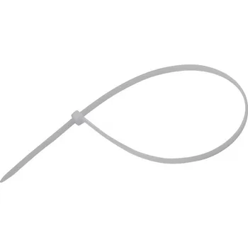 Stahovací páska KesTek Stahovací pásky plastové 4,8x250 mm, bílé, 50 ks