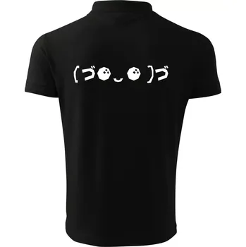 Pánská košile Veselý kaomoji - Polokošile pánská Pique Polo 203 - 3XL ( Černá )
