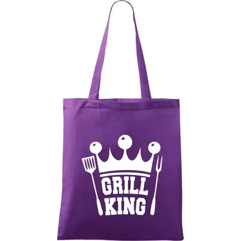 Grilování - Grill King - Taška bavlněná - 42 x 38 cm ( Fialová )