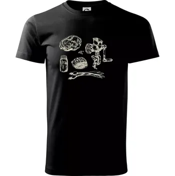 Pánské tričko Maso a mlýnek - Triko extra velké (5-8XL) - 8XL ( Černá )