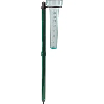 KesTek Srážkoměr s rozsahem měření do 35 l/m2, s tyčí na zapíchnutí, zelený
