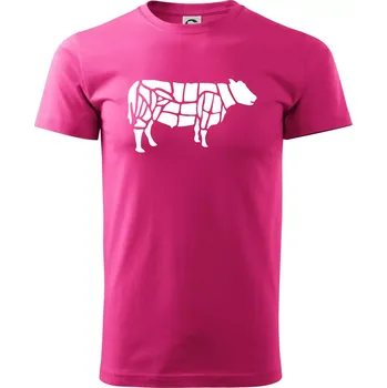 Pánská móda Grilování - Grill Chef - Kráva - Klasické pánské triko vyšší gramáže - M ( Purpurová )