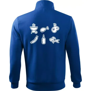 Pánská mikina Grilovací ikony - Mikina bez kapuce Adventure - L ( Královská modrá )