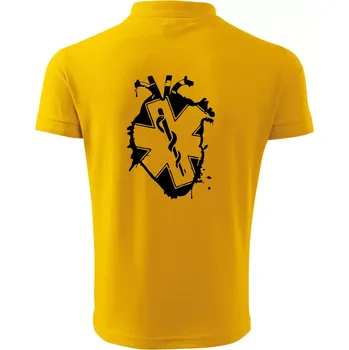 Pánská košile Zdravotnické srdce - Polokošile pánská Pique Polo 203 - L ( Žlutá )