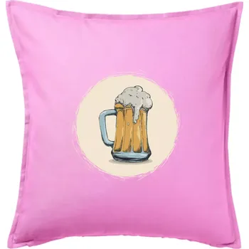 Polštář Pivečko ke grilu - Polštář 50x50 - 50x50 - Pouze potah ( Růžová )