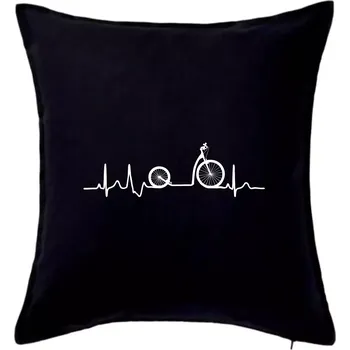 Polštář EKG Koloběžka velké a malé kolo - Polštář 50x50 - 50x50 - Pouze potah ( Černá )