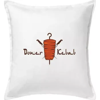 Polštář Döner Kebab - Polštář 50x50 - 50x50 - Pouze potah ( Bílá )