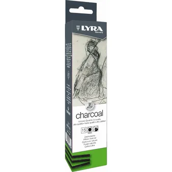 Umělecký přírodní uhel, slabý, 15 ks