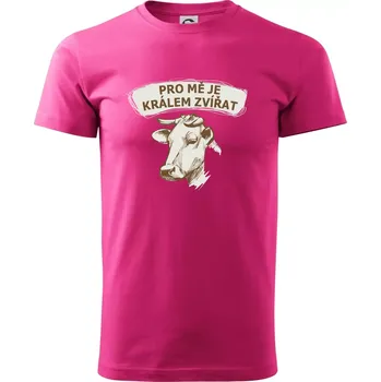 Pánská móda Pro mě je králem zvířat kráva - Klasické pánské triko vyšší gramáže - XS ( Purpurová )