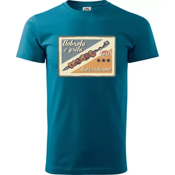 Pánské tričko Dobrota z grilu - Klasické pánské triko vyšší gramáže - M ( Petrolejová )