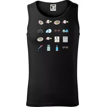 Pánské termoprádlo Oční lékař ikony - Tílko pánské Core - L ( Černá )