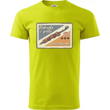 Pánské tričko Dobrota z grilu - Klasické pánské triko vyšší gramáže - XS ( Limetková )