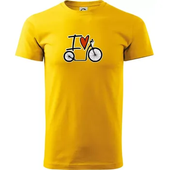 I love koloběžka velké a malé kolo - Triko extra velké (5-8XL) - 8XL ( Žlutá )