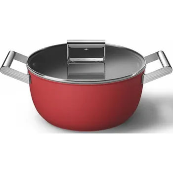 Hrnec SMEG kastrol CKFC2411RDM 24 cm, červená