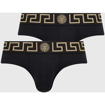 Boxerky Spodní prádlo Versace 2-pack pánské, černá barva, AU10180 1A10011 AU10180.1A10011 99X, vel. M