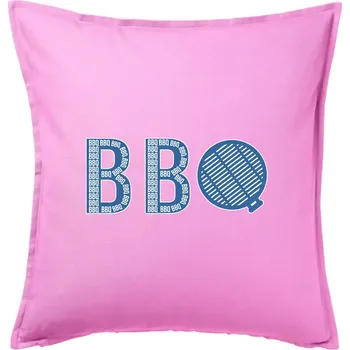 Polštář BBQ nápis - Polštář 50x50 - 50x50 - Pouze potah ( Růžová )