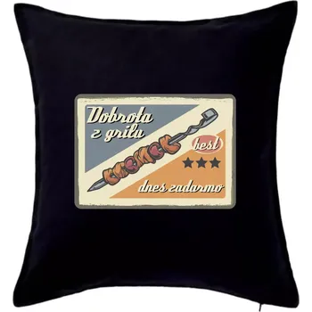 Polštář Dobrota z grilu - Polštář 50x50 - 50x50 - Pouze potah ( Černá )