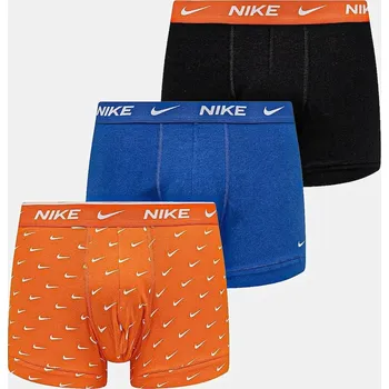 Pánské spodní prádlo Boxerky Nike 3-pack pánské, oranžová barva, 000PKE1008 22X, vel. XL