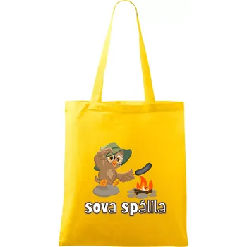 Sova spálila - Taška bavlněná - 42 x 38 cm ( Žlutá )