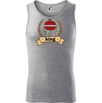 Kulatý gril King - Tílko pánské Core - M ( Tmavě šedý melír )