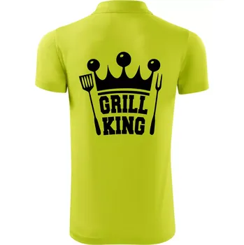 Pánská košile Grilování - Grill King - Polokošile Victory sportovní (dresovina) - S ( Limetková )