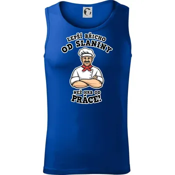 Lepší břicho od slaniny než hrb od práce - Tílko pánské Core - XL ( Královská modrá )