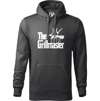 Pánská mikina The Grillmaster - Mikina pánská Cape s kapucí - 4XL ( Tmavá břidlice (šedá se zeleným nádechem) )