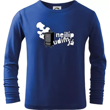 Chlapecké tričko Nejlíp udím já - Triko dětské Long Sleeve - 122 cm/6 let ( Královská modrá )