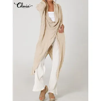 Dámský svetr Dlouhé letní pončo dámský cardigan Velikost: 2XL, Barva (Varianta): (Style A)Beige