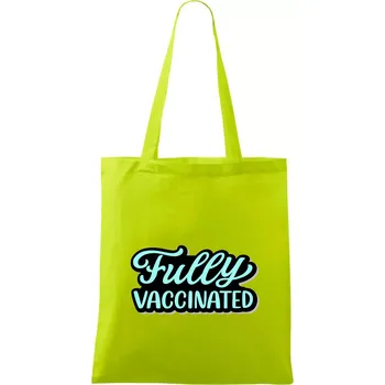 Fully vaccinated - Taška bavlněná - 42 x 38 cm ( Limetková )