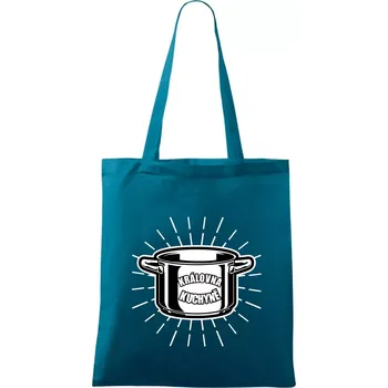 Královna kuchyně - Taška bavlněná - 42 x 38 cm ( Petrolejová )