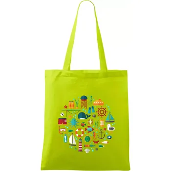 Potápění dovolená - Taška bavlněná - 42 x 38 cm ( Limetková )