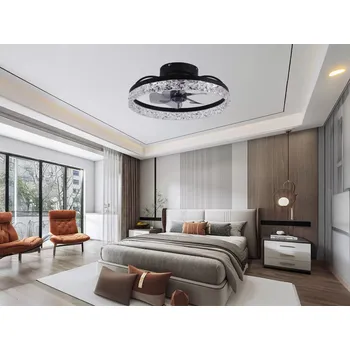 Nástěnné svítidlo LED svítidlo s dálkovým ovladačem a ventilátorem 63W - JF1301/B